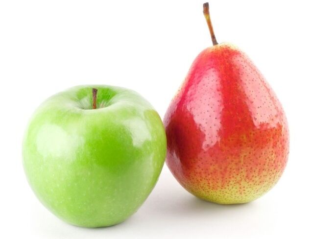 ផ្លែប៉ោមនិង pear សម្រាប់របបអាហារ dukan