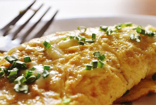 omelet សម្រាប់ការសម្រកទម្ងន់និងអាហាររូបត្ថម្ភត្រឹមត្រូវ។